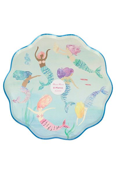 Meri Meri - Mermaids Plates - Mermaid Plate