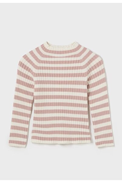 MAYORAL طفلة محبوك سترة الياقة المدورة