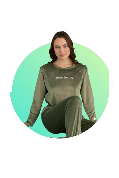 Mihra Green Mihra Thermal Women's Pajama Set