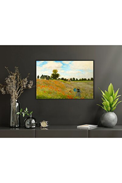 Hayal Poster Monet Poppies Wooden Painting (20X30)