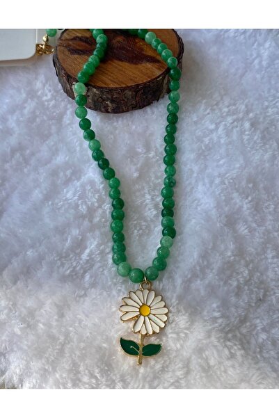 Takkı by Handan Yeşil akik taşı tasarım kolye.