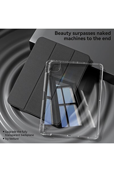 m.tk moveteck حافظة متوافقة مع iPad Pro مقاس 11 بوصة M4 2024 مع مقصورة قلم شحن مغناطيسية ووضع نوم ذكي قابل للفصل