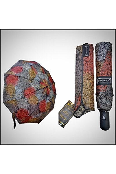 Rubenis Kaliteli 3 Kırmalı 10 Telli Otomatik Açılır Şemsiye