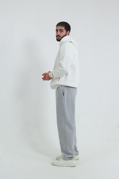 TKT Ανδρικό φαρδύ 3 κλωστές ράστερ oversize παντελόνι χειμώνα