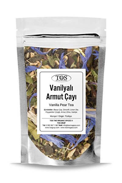 TOS The Organic Spices 100 جرام من شاي الفانيليا والكمثرى - الأول شاي الفانيل...