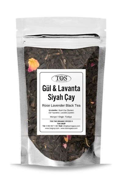 TOS The Organic Spices شاي الورد الأسود واللافندر - 40 جم (1. الجودة) شاي الو...