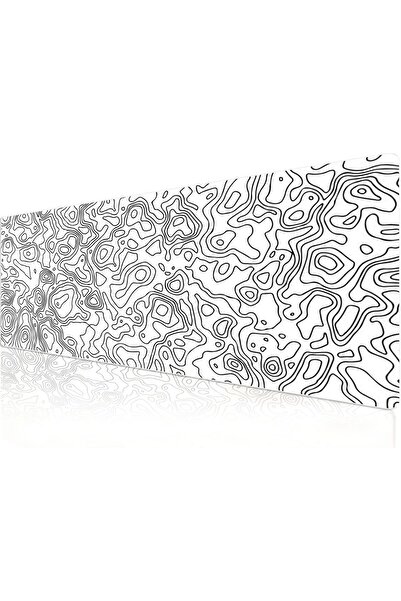 KlasseGear Pro White Map Lines 70x30 Cm Xl Gaming Oyuncu Mouse Pad Mousepad