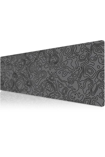 KlasseGear Pro Grey Map Lines 70x30 Cm Xl Gaming Oyuncu Mouse Pad Mousepad