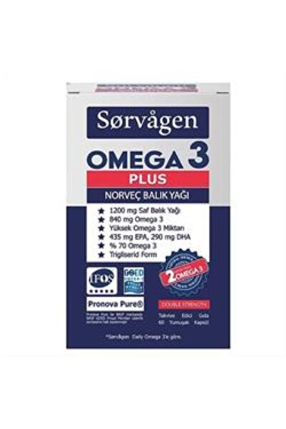 Sorvagen Omega 3 Plus Norveç Balık Yağı 60 Kapsül