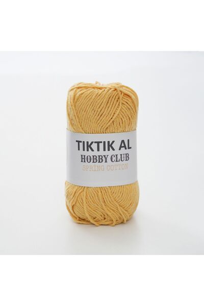 TıkTık AL Sarı Amigurumi Ve Punch (panç) Ipi %100 Pamuk Natürel Koton