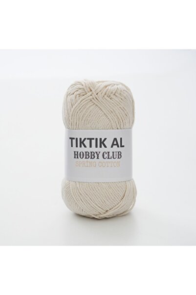 TıkTık AL Krem Amigurumi Ve Punch (panç) Ipi %100 Pamuk Natürel Koton
