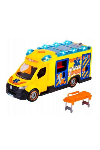 TOYFEST سيارة إسعاف ديكي مرسيدس بنز سبرينتر مع الضوء والصوت