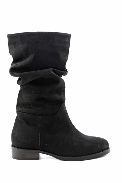 Bambi Чорні замшеві жіночі черевики та ботильйони K02527000202