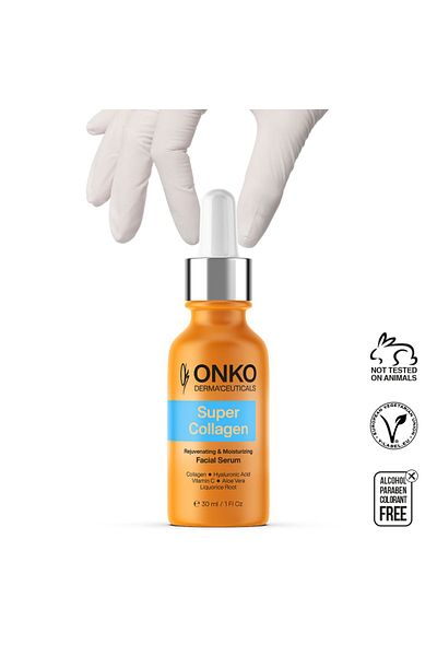 Onko Dermaceuticals 30 ml Super Collagen Hautpflegeserum – Hydrolysiertes Kollagen