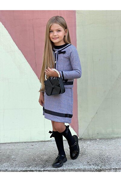 miniklerin dünyası KIZ ÇOCUK TUVİD CEKET ETEK BLUZ TAKIM