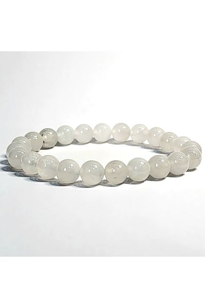 Padore Accessory A+ Quality - Madagascar Snow Quartz Natural Stone Bracelet, Certified and Handcrafted