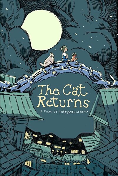 512 STORE Hiroyuki Morita The Cat Returns Anime Film Afiş Poster 30x42 Çerçev...