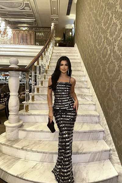 Eyyo Rhoda Black Strappy Sequin Detail Dress Ate-0795