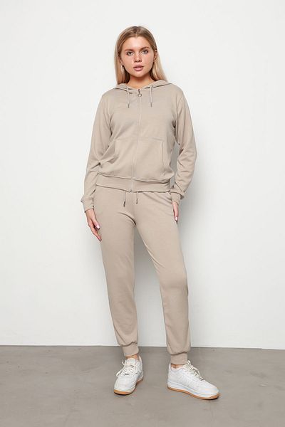 İKLİM LİFE Mink Hooded Bottom-Top Set - Modal Zipper