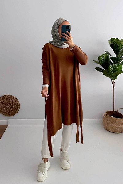 Ka Hijab KH Poncho - Μπράουν