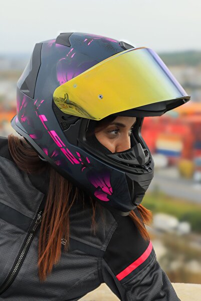 LS2 STORM 2 BURST MAT SİYAH-PEMBE KASK