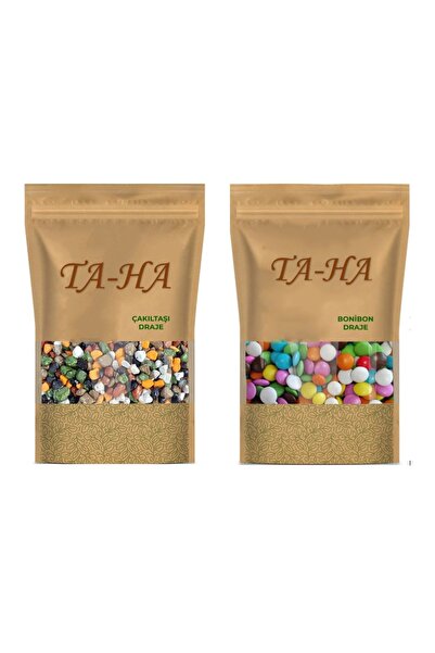 ta-ha kahve 2018 Ta-Ha 500 Gr Çakıl Taşı + 500 Gr Bonibon Çikolatalı Draje 2'...