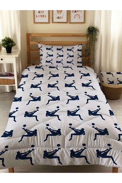 Evmila Single Quilted Quilt - Double Sided Patterned Sleeping Set Without Lump