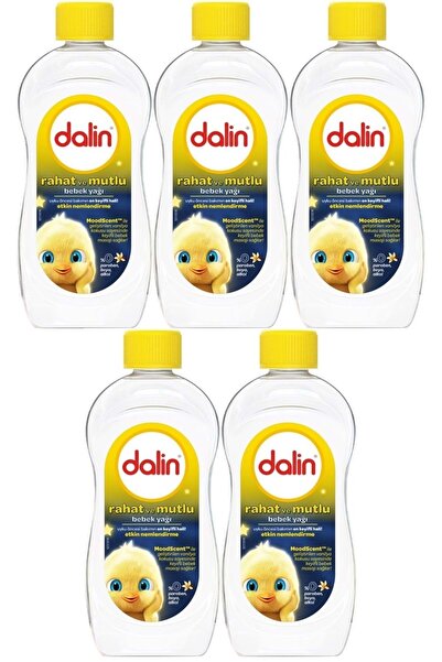 Dalin 300ml Vanilla Scented Comfortable and Happy Baby Oil - Set of 5