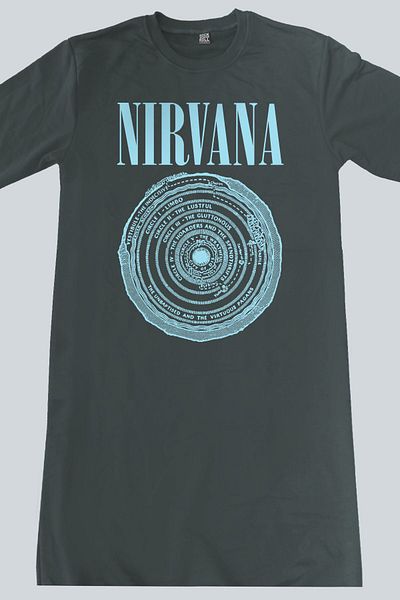 ROCKANDROLL Circle Circle Nirvana Antracit Deasupra Genunchiului Rochie Hanorac Relax Lungime Medie