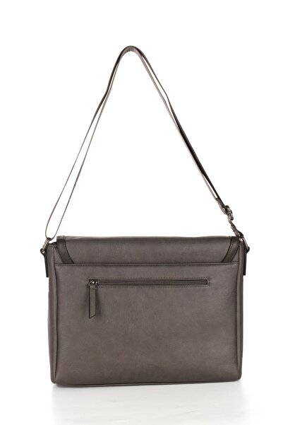 Pierre Cardin Pirre Cardin 01Pc00112 - Vegan Gray Shoulder Bag with Strap