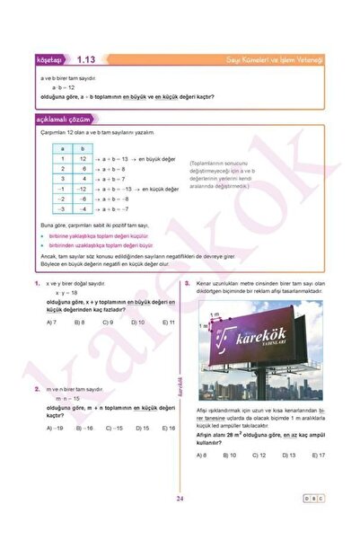 Karekök Yayınları Matematik Sıfır 2021 Yenilenmiş Baskı