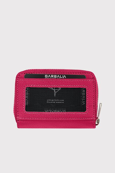 Garbalia Θήκη κάρτας Clovis Fuchsia Accordion - Γνήσιο δέρμα, με φερμουάρ και κλειδαριά