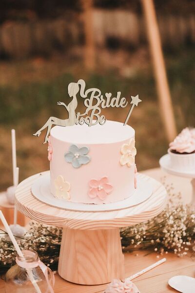 AHWART Bride to Be Pasta Süsü Mdf Topper Yıldız Hediyeli