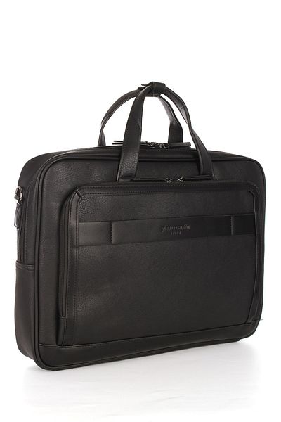 Pierre Cardin Pirre Cardin 01Pc00111 - Vegan Black Briefcase, Water Resistant Notebook Bag
