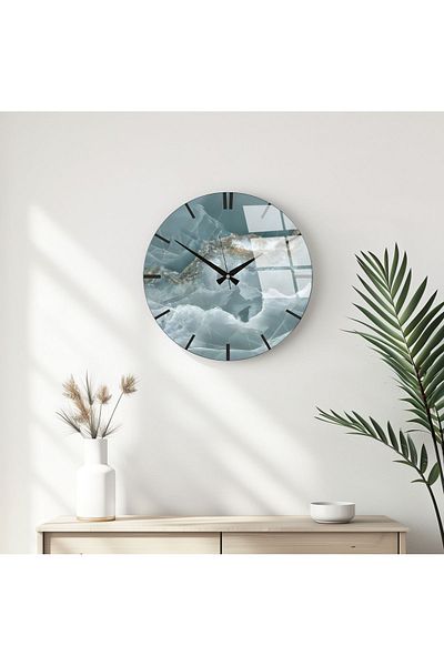 huhuli Modern Designed Glass Wall Clock Huhu335