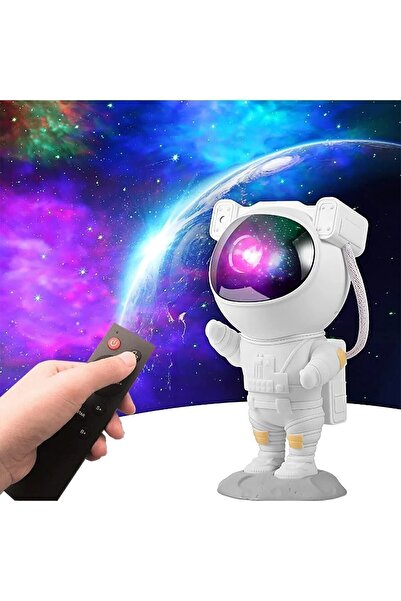 Sildne Büyük Boy Astronot Tasarım Galaxy Yıldız Plazma Gökyüzü Gece Lambası Zamanlama Fonksiyon Kumandalı p