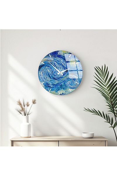 huhuli Modern Designed Glass Wall Clock Huhu352