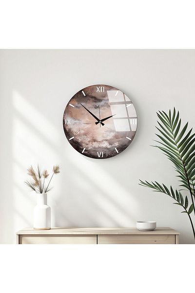 huhuli Modern Designed Glass Wall Clock Huhu347