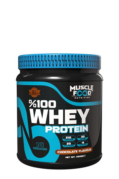 MUSCLEFOOD 490Gr 14 Serve - Concentrate Whey Chocolate Flavored Protein Powder
