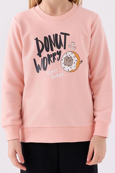 ROLY POLY Salmon Color 3 Yarn Hooded Female Child Tracksuit Set