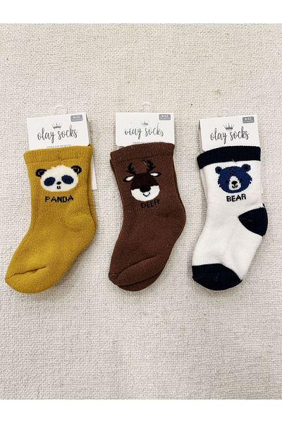 PARK BEBE Soft Cotton Park Baby Winter Towel and Socks Set