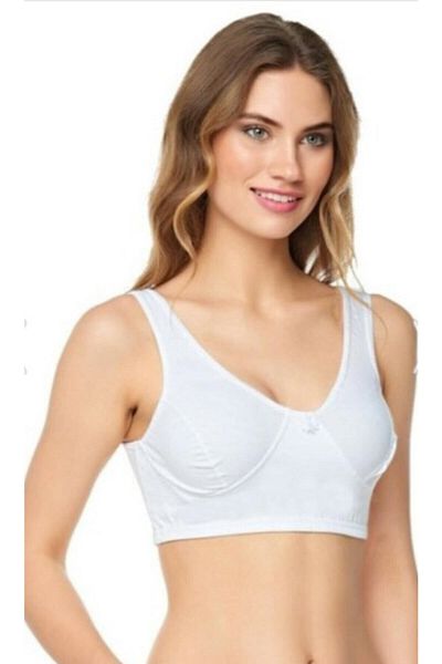 Momslab Συσκευασία 2 - 100% βαμβακερό χτενισμένο μισό αθλητικό σουτιέν Lambada