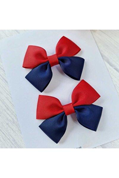 Atılgan Grp Çift Renkli Klipsli Çocuk Tokası, Okul Tokaları, 2 Adet, Saç Fiyo...