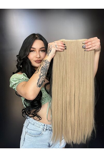 Suzan Gerçek Saç Dokusunda  Yarımay Çıtçıt Postiş Saç - Fön Uygulanabilir Suz...