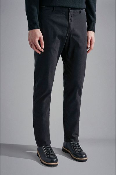 PAUL&SHARK Men's Black Trousers - Regular Fit, 14314048 -011