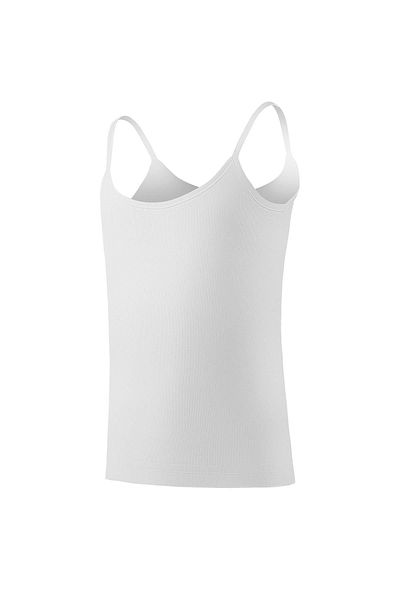 YILDIZ 2043 White Ribbed Rope Strap Girl's Athlete