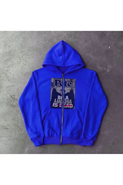 MAYDAY CULTURE Blue jacket unisex regular fit straight cut unisex Printed