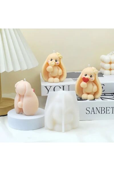 AnkaHobiMarket Kulaklı Tavşan Silikon Kalıp (S754)