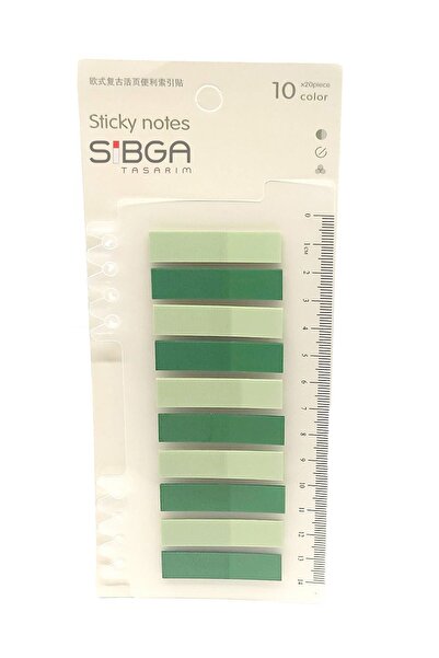 sibga tasarım Şeffaf Yeşil Renkli Postit Post-it Post It. Kitap Ayracı Ayraç ...