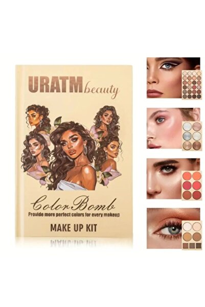 AİLY COSMETİCS Rose Color Bomb 43 Renkli Çok Fonksiyonlu Defter Model Makyaj ...